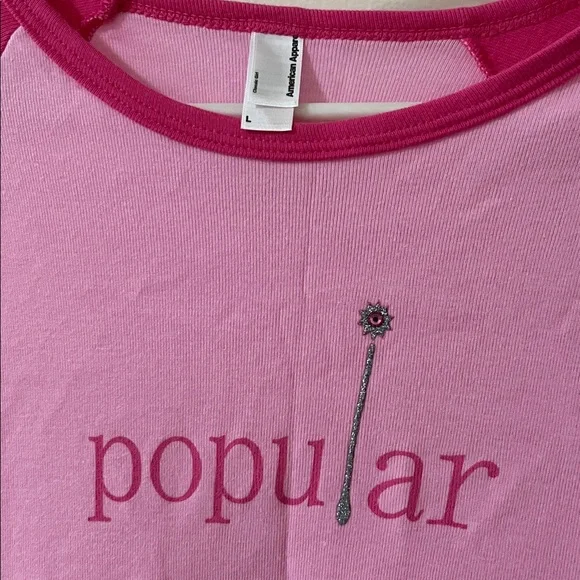 American Apparel Pink Graphic Tee, Wicked Glinda - Picture 2 of 5